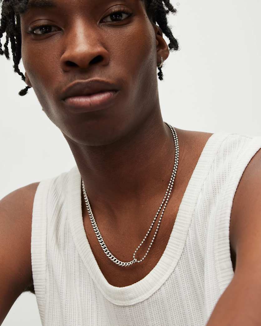 Cai Sterling Silver Mixed Chain Necklace