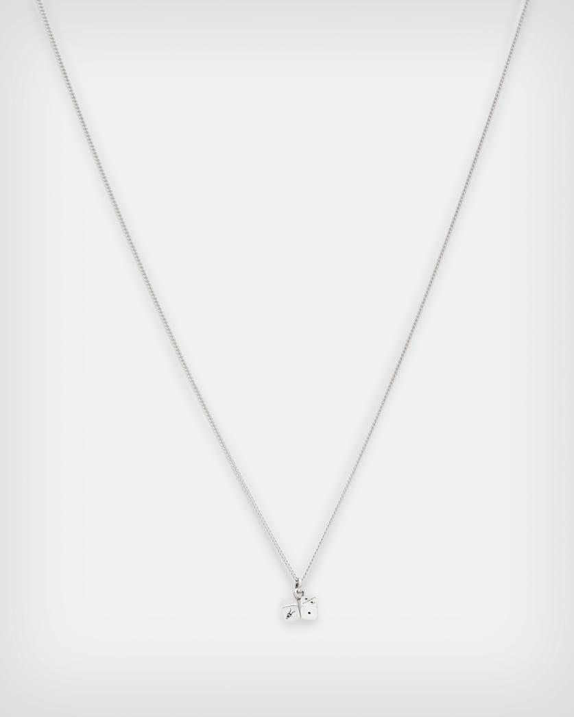 Double Dice Sterling Silver Necklace