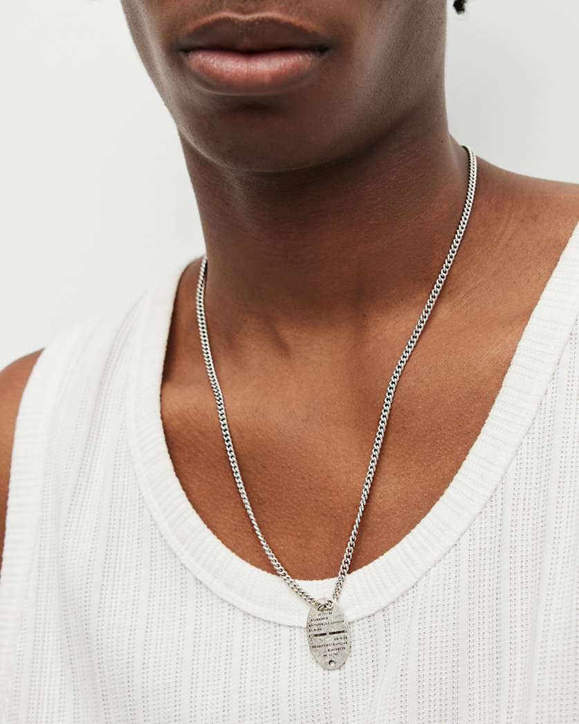 Adyn Sterling Silver Dog Tag Necklace