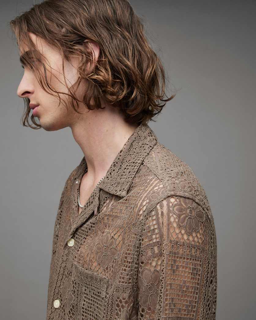 Llonga Crochet Lace Floral Shirt