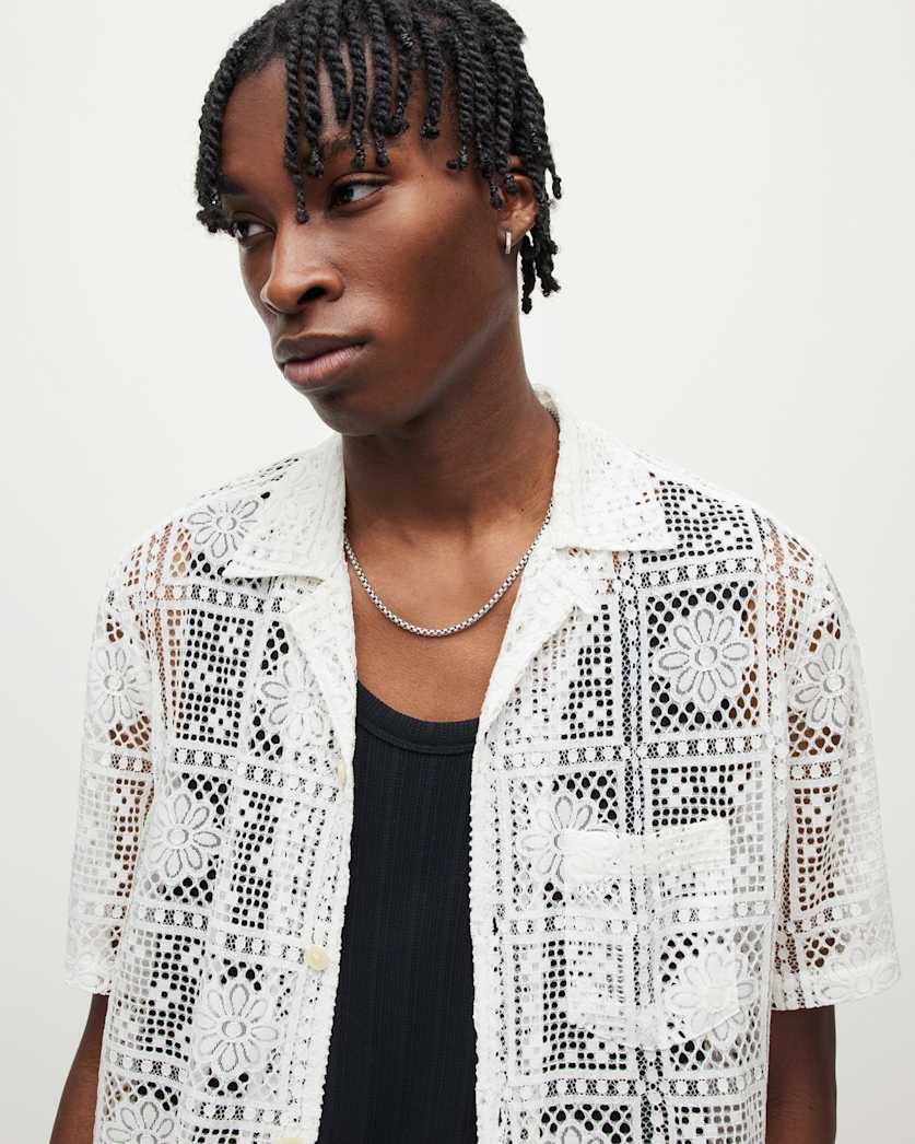 Llonga Crochet Lace Floral Shirt