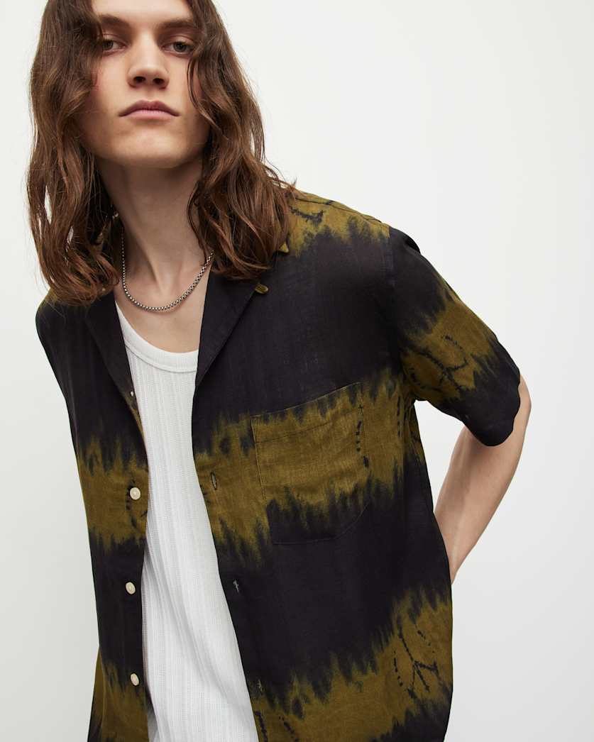 Disarm Linen Blend Tie Dye Shirt