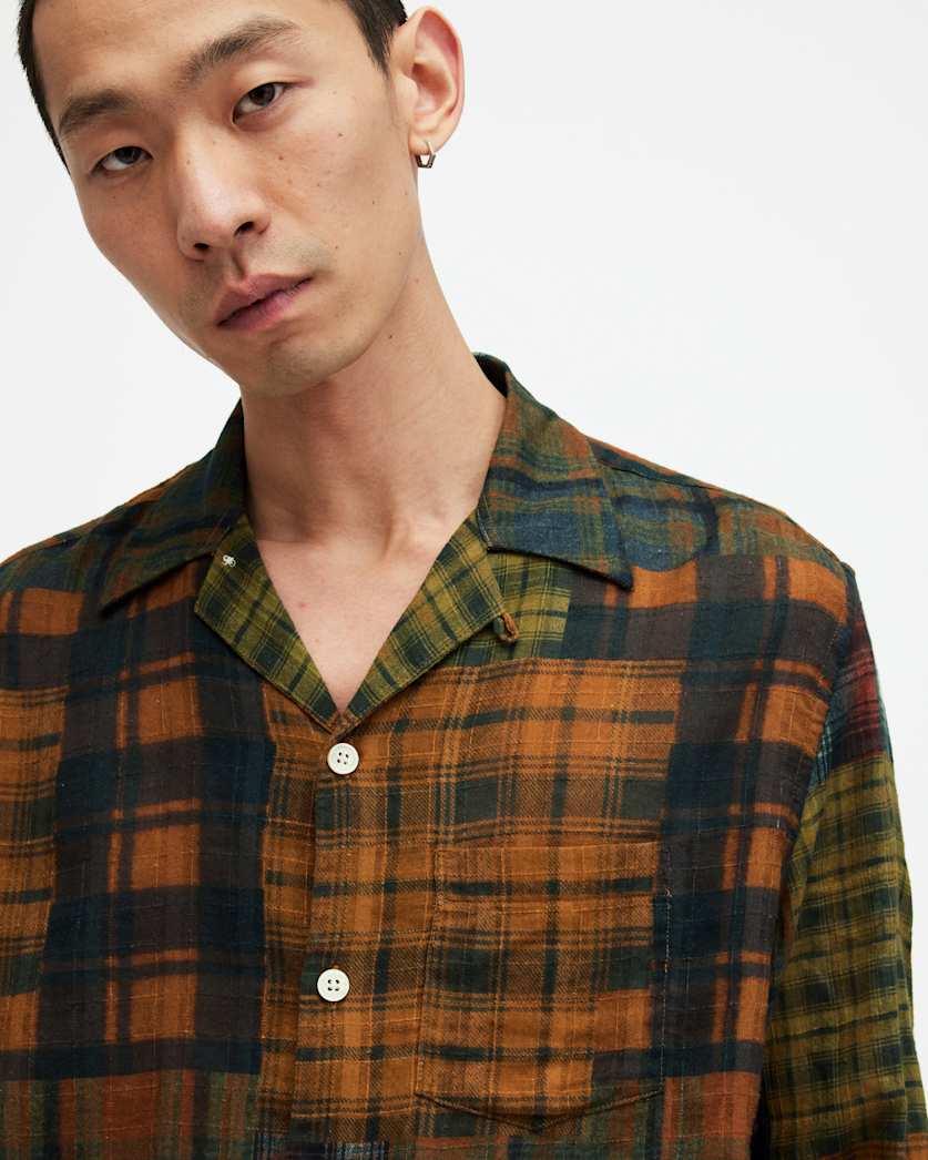 Carreaux Patchwork Checked Jacquard Shirt