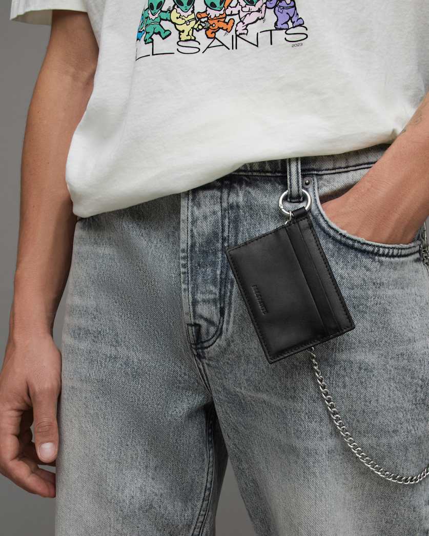 Makoto Chain Leather Cardholder Wallet