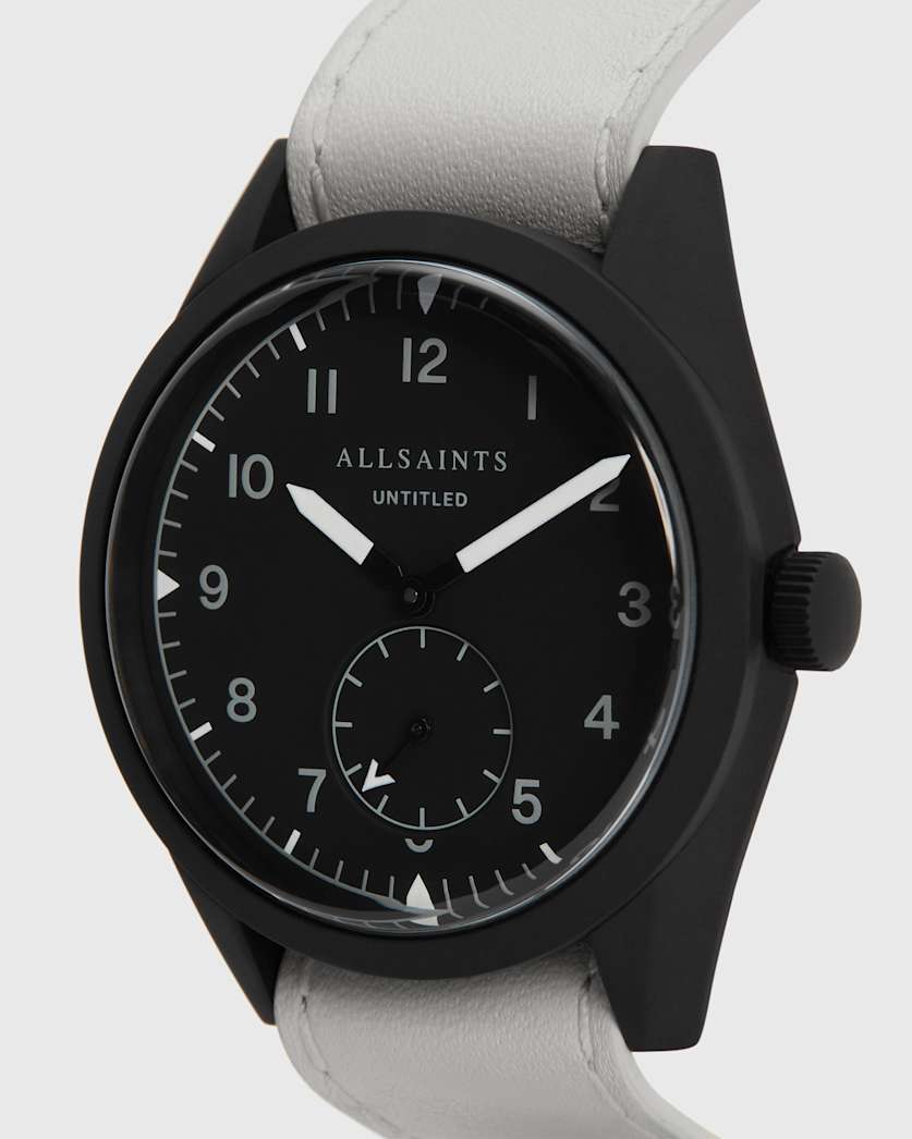 Untitled IV Stainless Steel Leather Watch