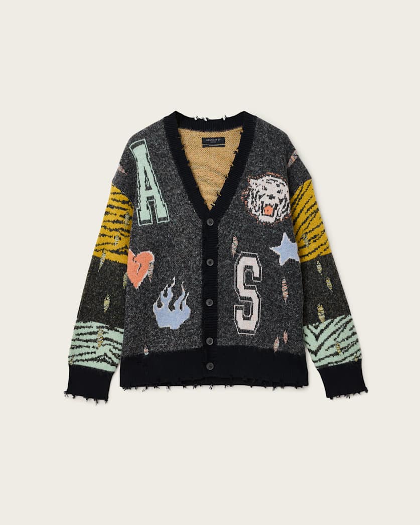 Akki Oversized Jacquard Cardigan