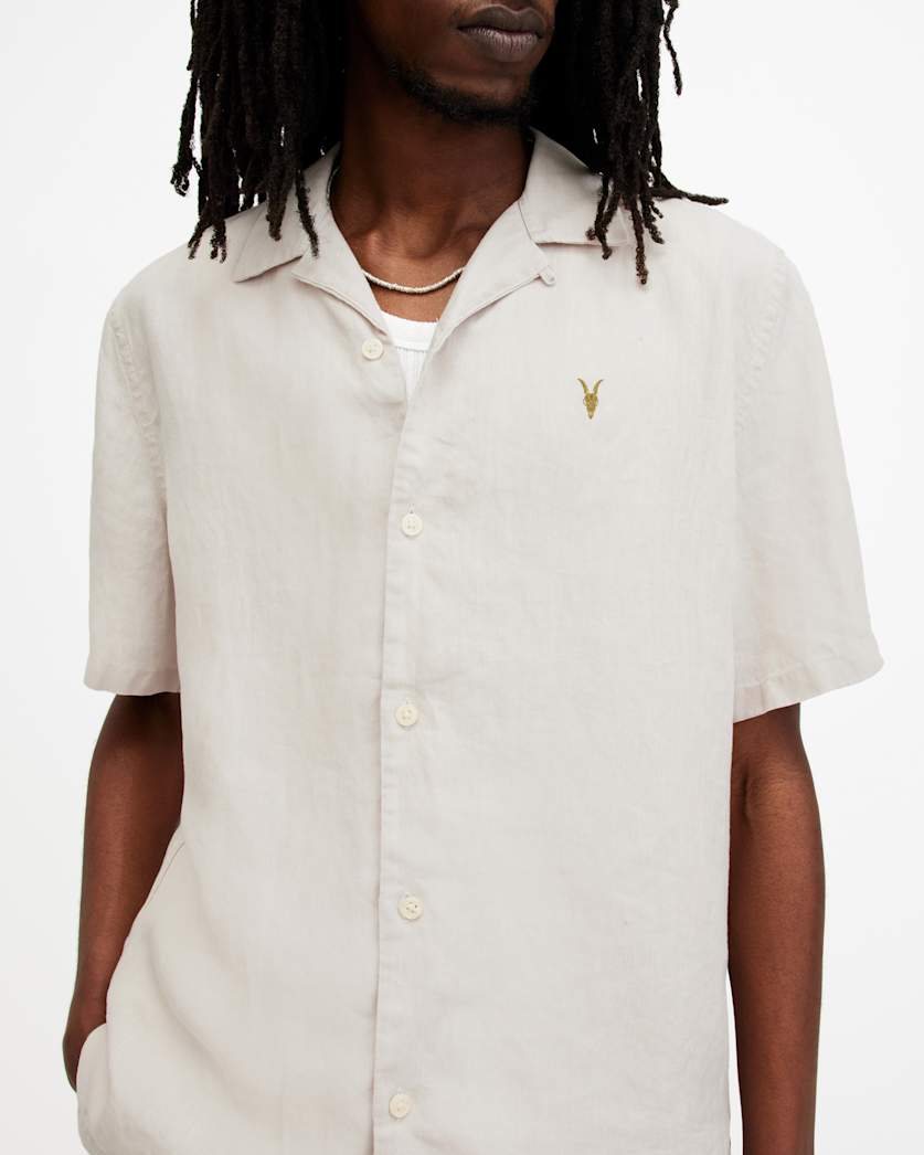 Audley Hemp Relaxed Fit Ramskull Shirt