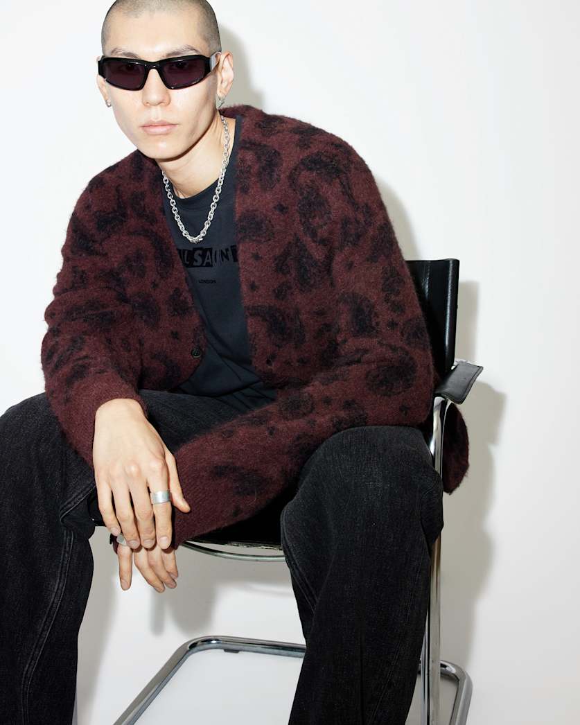 Bancat Paisley Jacquard Cardigan