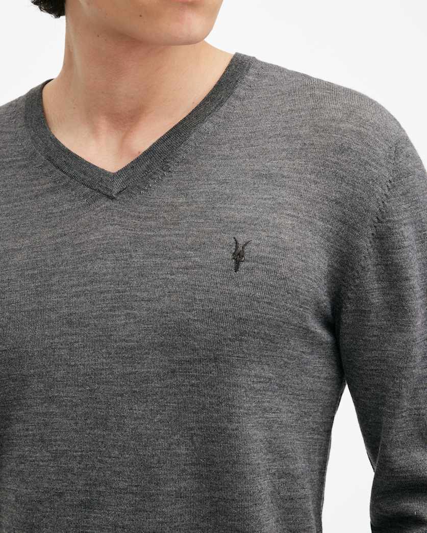 Mode Merino V-Neck Ramskull Jumper