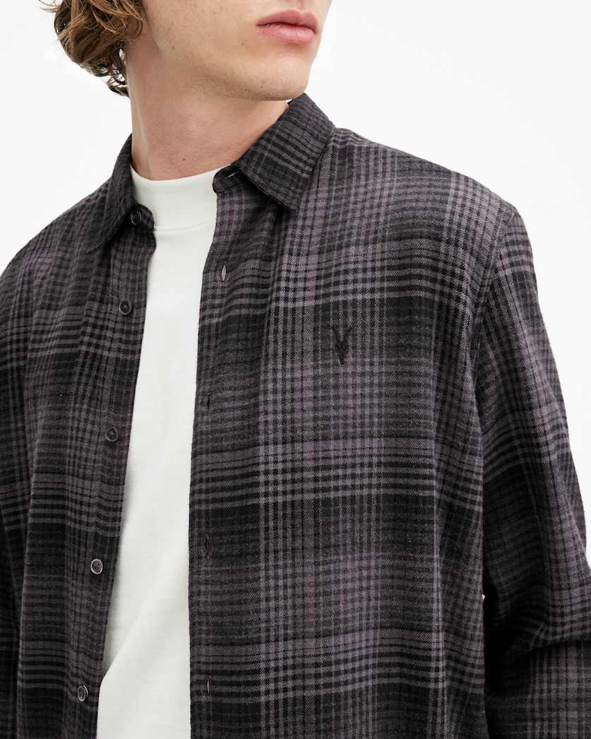 Sonik Brushed Checked Relaxed FIt Shirt