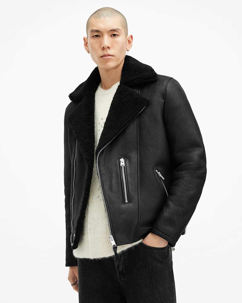 Xena Shearling Biker Jacket