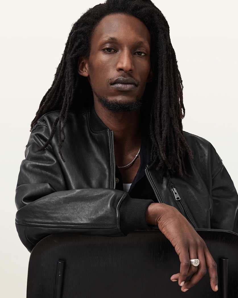 Kino Oversized Leather Bomber