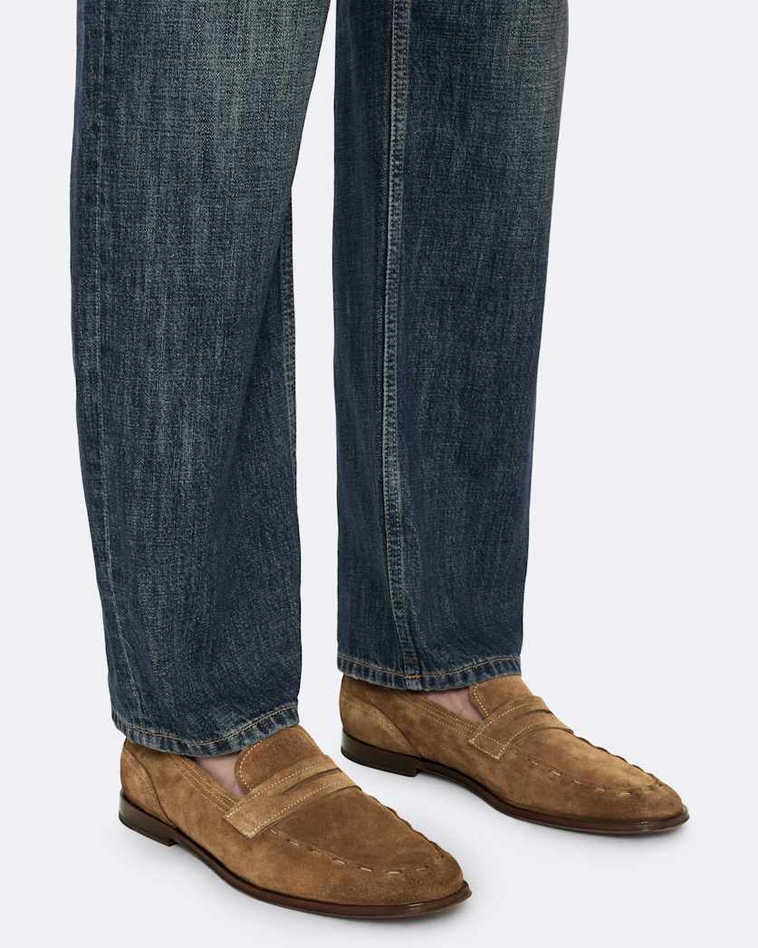 Jules Hand-Stitched Suede Loafers