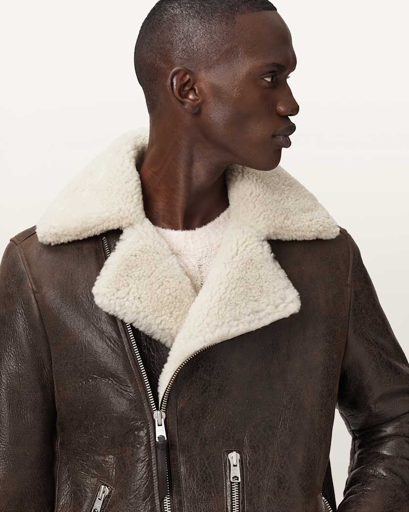 Xylon Shearling Biker Jacket