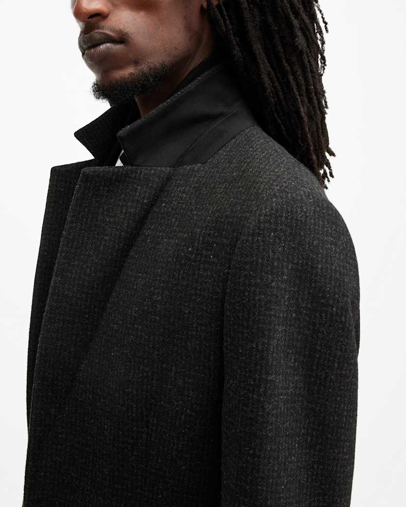 Wixx Tailored Brushed Wool Blend Coat