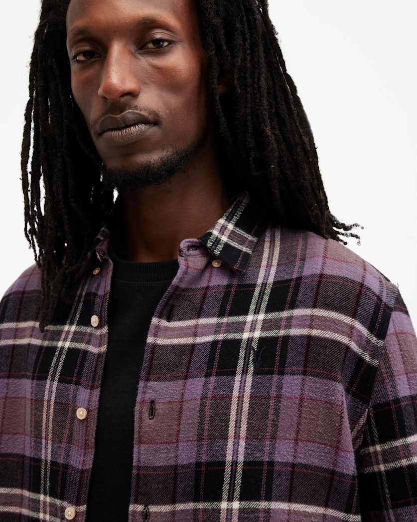 Buzzard Checked Relaxed Fit Ramskull Shirt