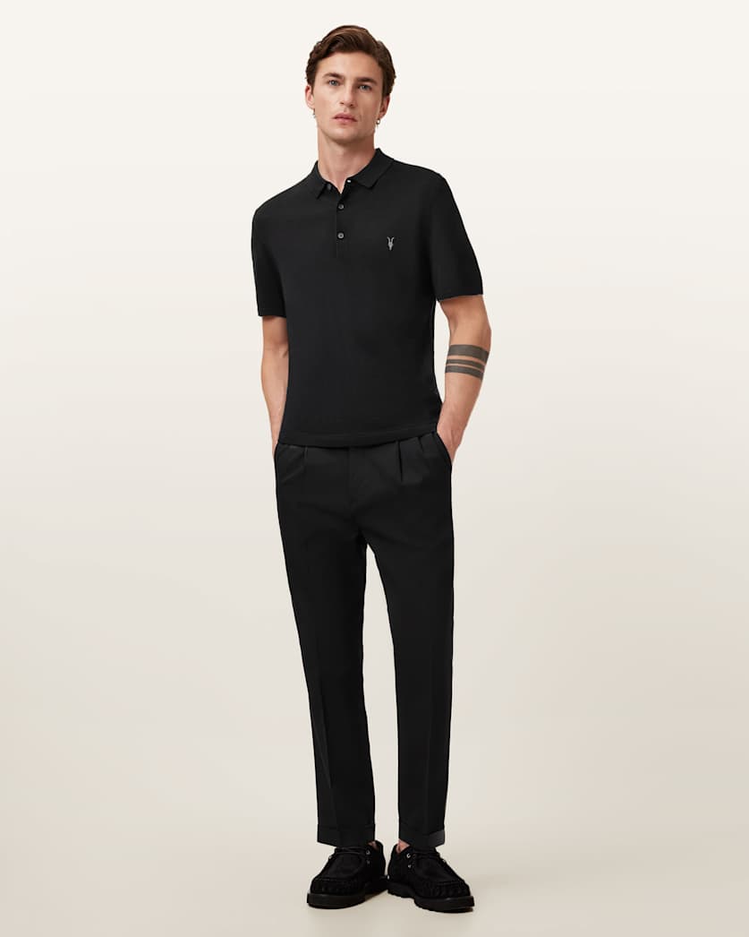 Mode Merino Short Sleeve Ramskull Polo Shirt