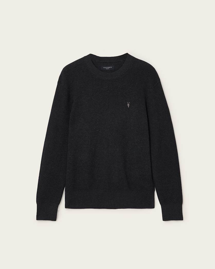 Aspen Waffle Texture Crew Neck Ramskull Jumper