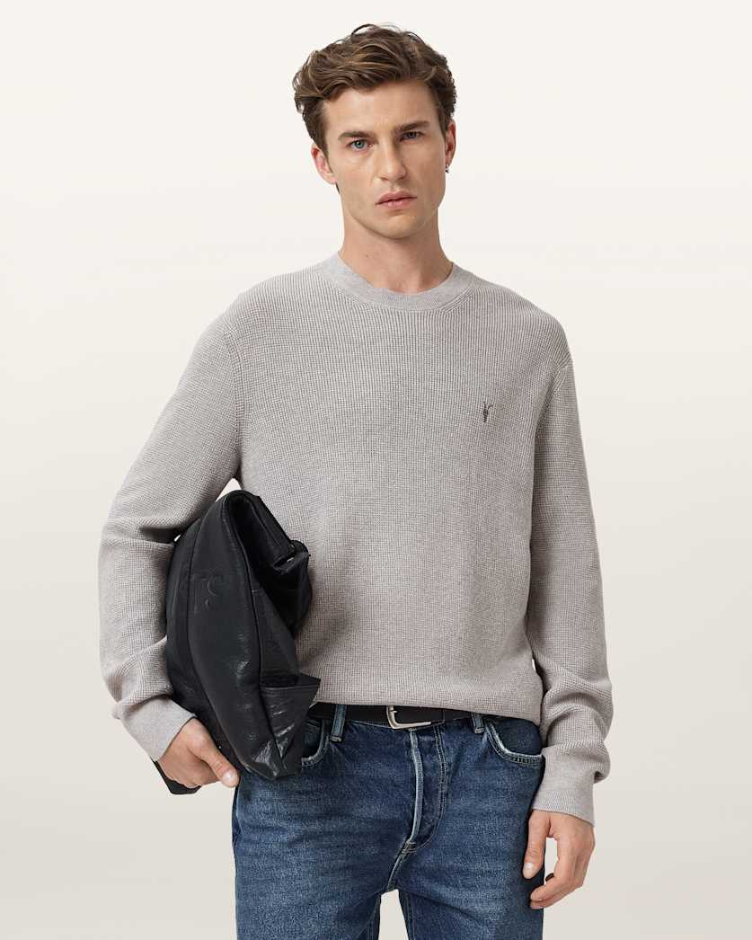 Aspen Waffle Texture Crew Neck Ramskull Sweater