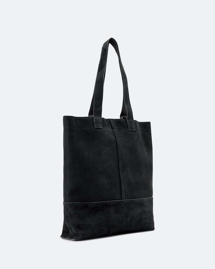 Suede tote bag