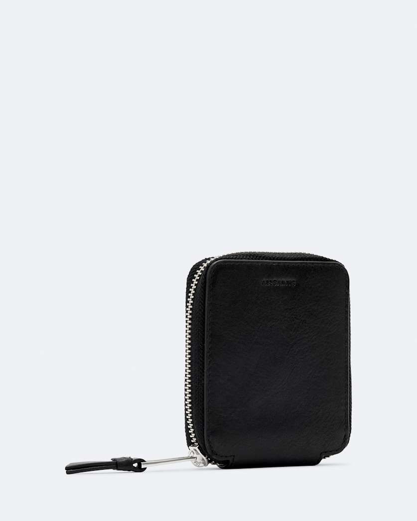 Leather zip wallet