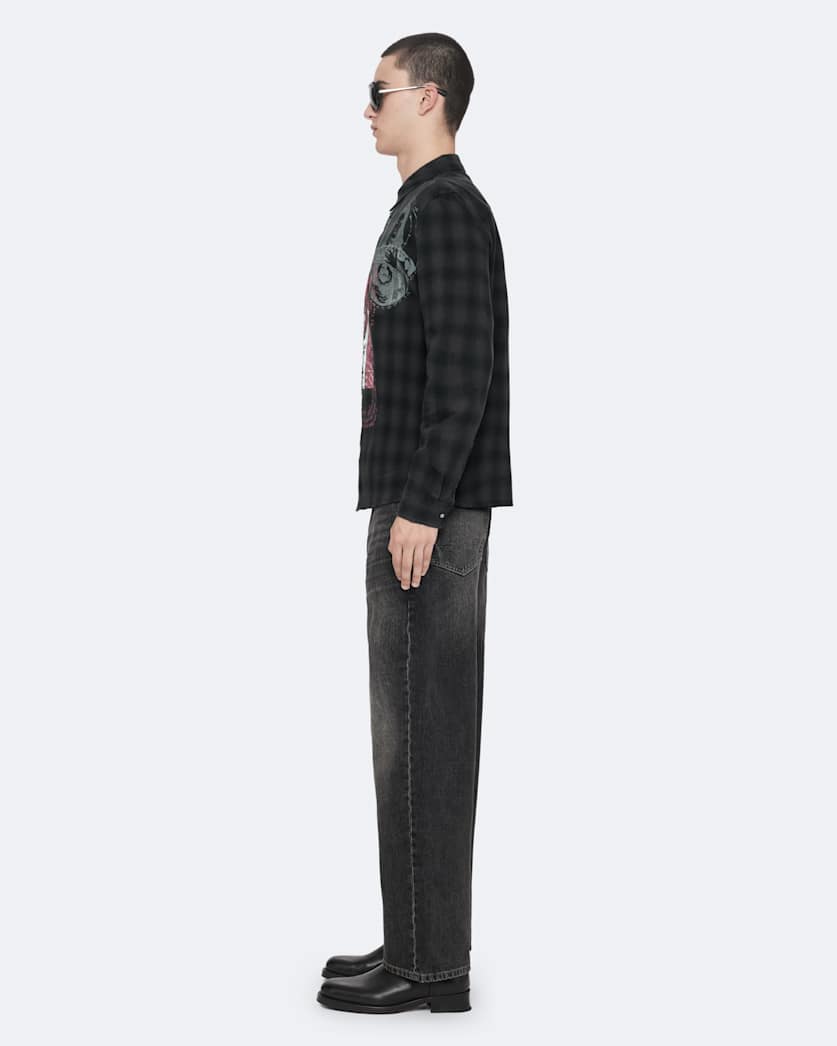 Long sleeve pattern check shirt
