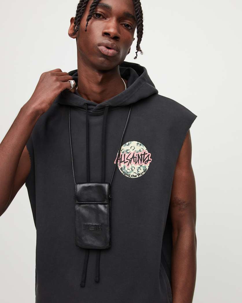 Oppose Embossed Leather Phone Pouch