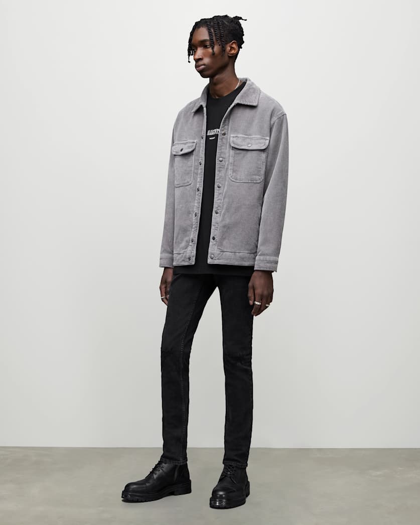 Cigarette Skinny Damaged Denim Jeans