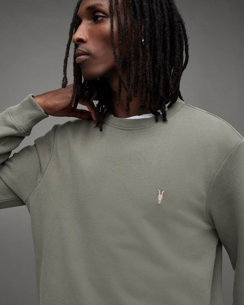 Raven Contrast Crew Neck Ramskull Sweatshirt