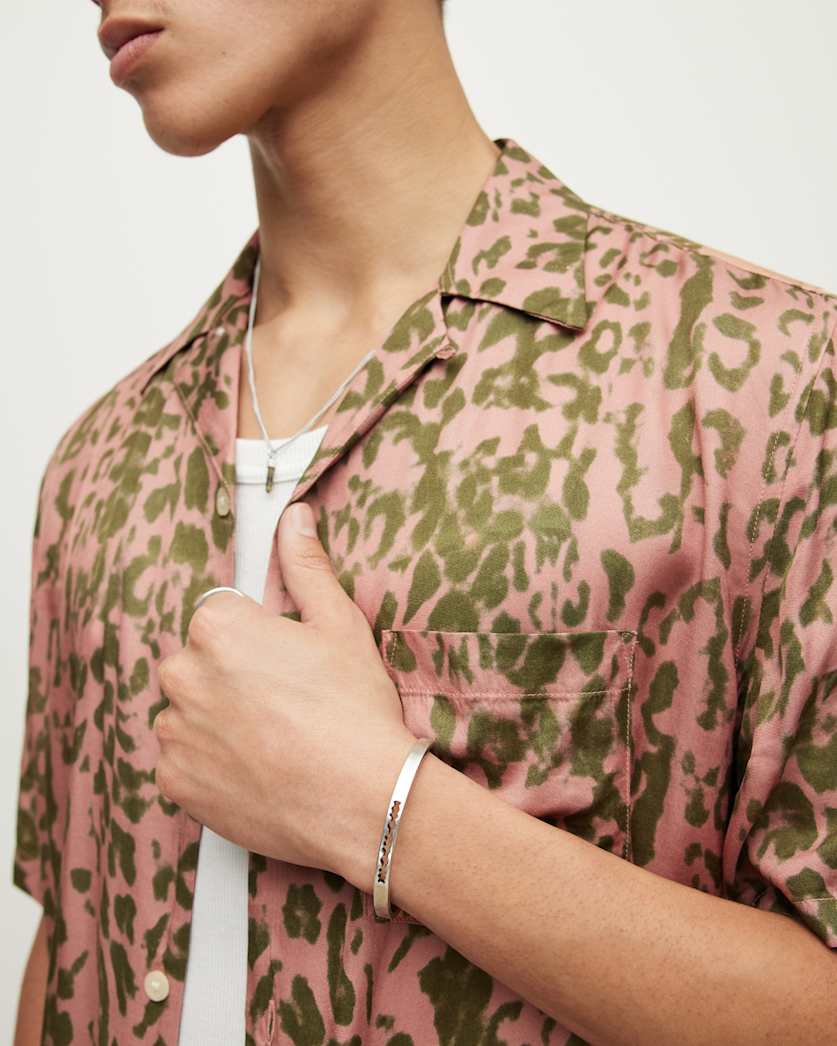 Laser Sterling Silver Cuff Bracelet