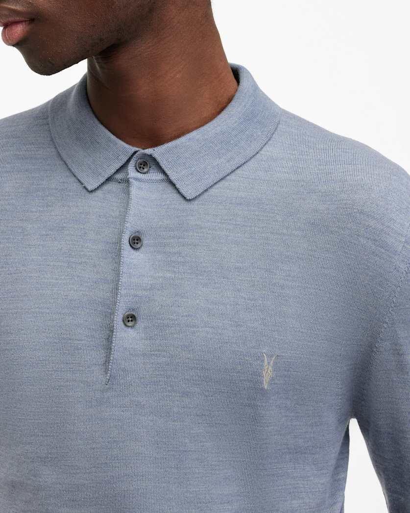 Mode Merino Long Sleeve Polo Shirt