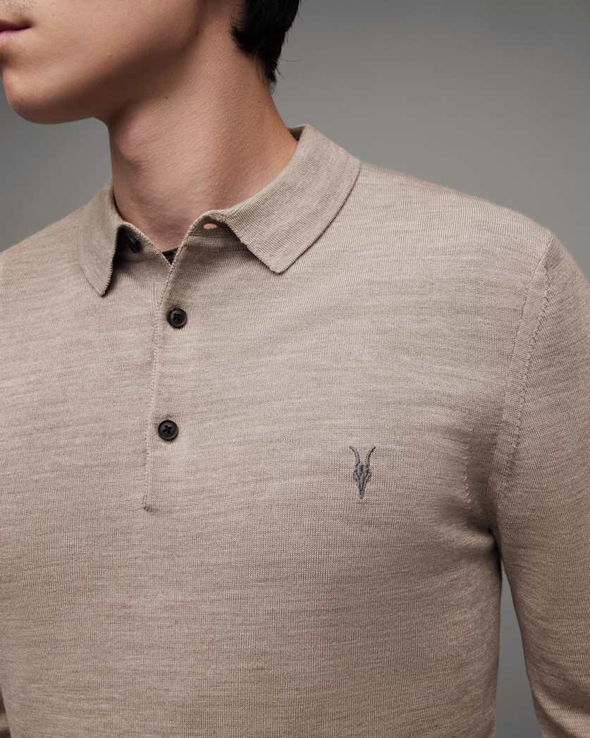 Mode Merino Long Sleeve Polo Shirt