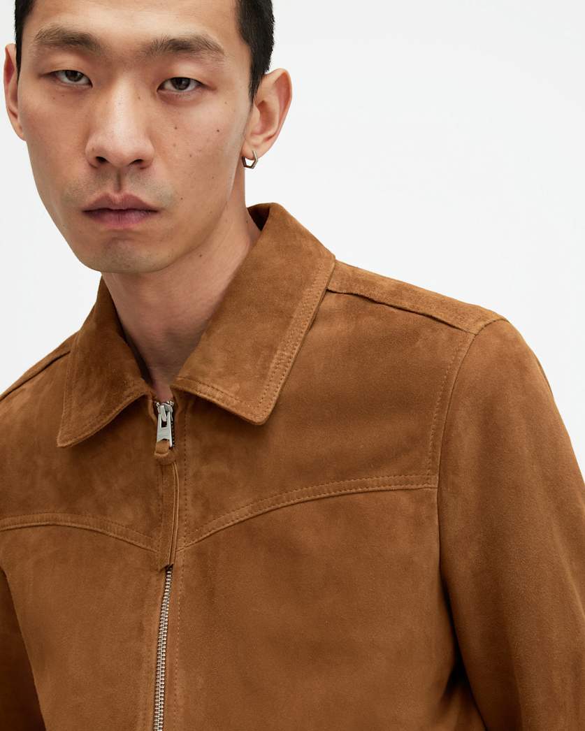 Tanner Suede Zip Through Jacket