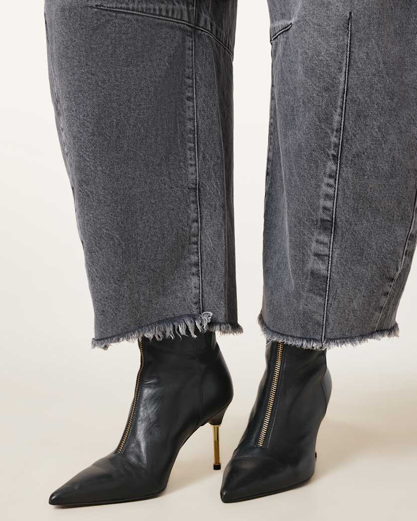 Natasha Pointed Zip Up Leather Boots