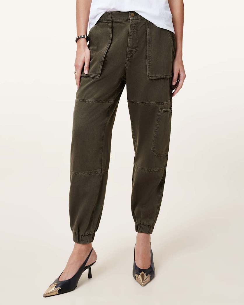 Mila Tapered Denim Cargo Trousers