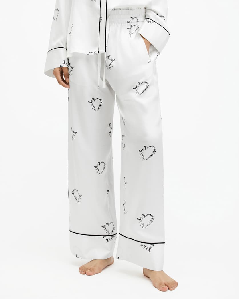 Sofi Silk Blend Escalera Pyjama Trousers