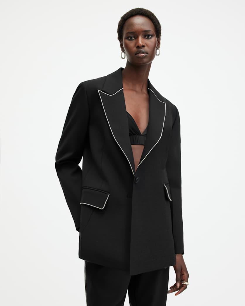 Atlas Embellished Trim Blazer