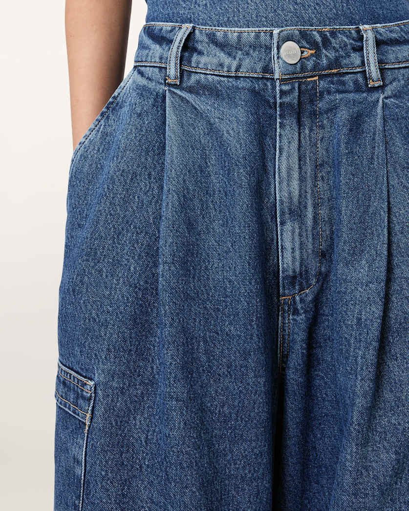 Sol Tapered Denim Cargo Jeans