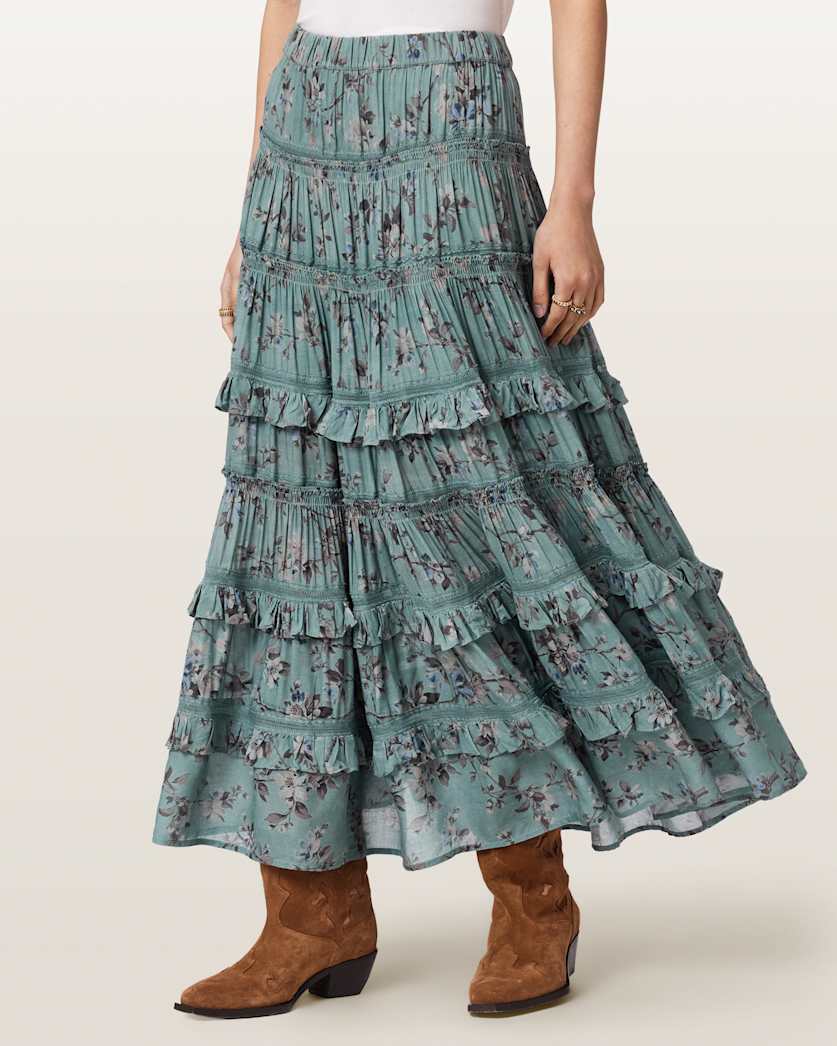 Talia Printed Midi Skirt
