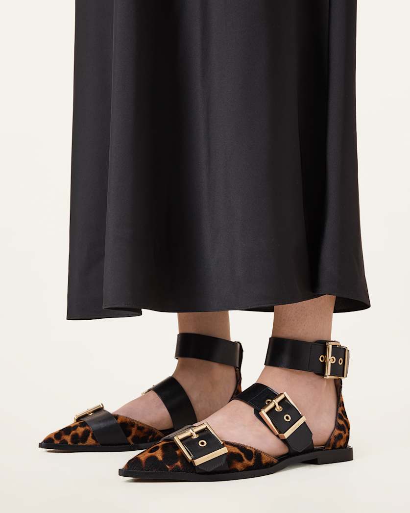 Sutton Leopard Print Pointed Toe Shoes