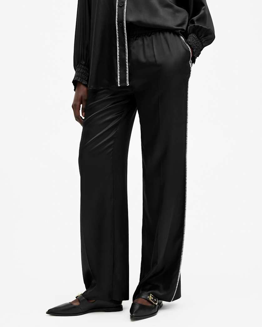 Charli Silk Blend Wide Leg Trousers