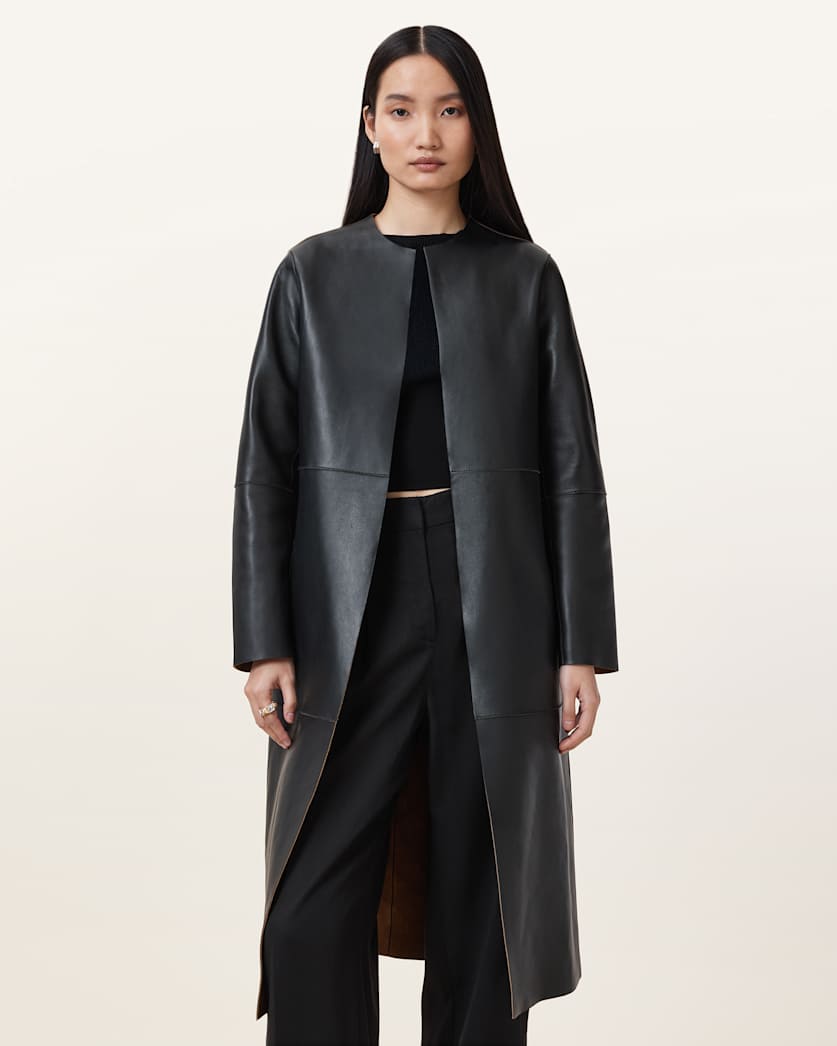 Selby 2-In-1 Reversible Suede Mac Coat