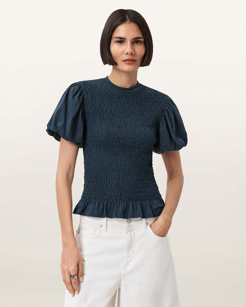 Dael Smocked Slim Top