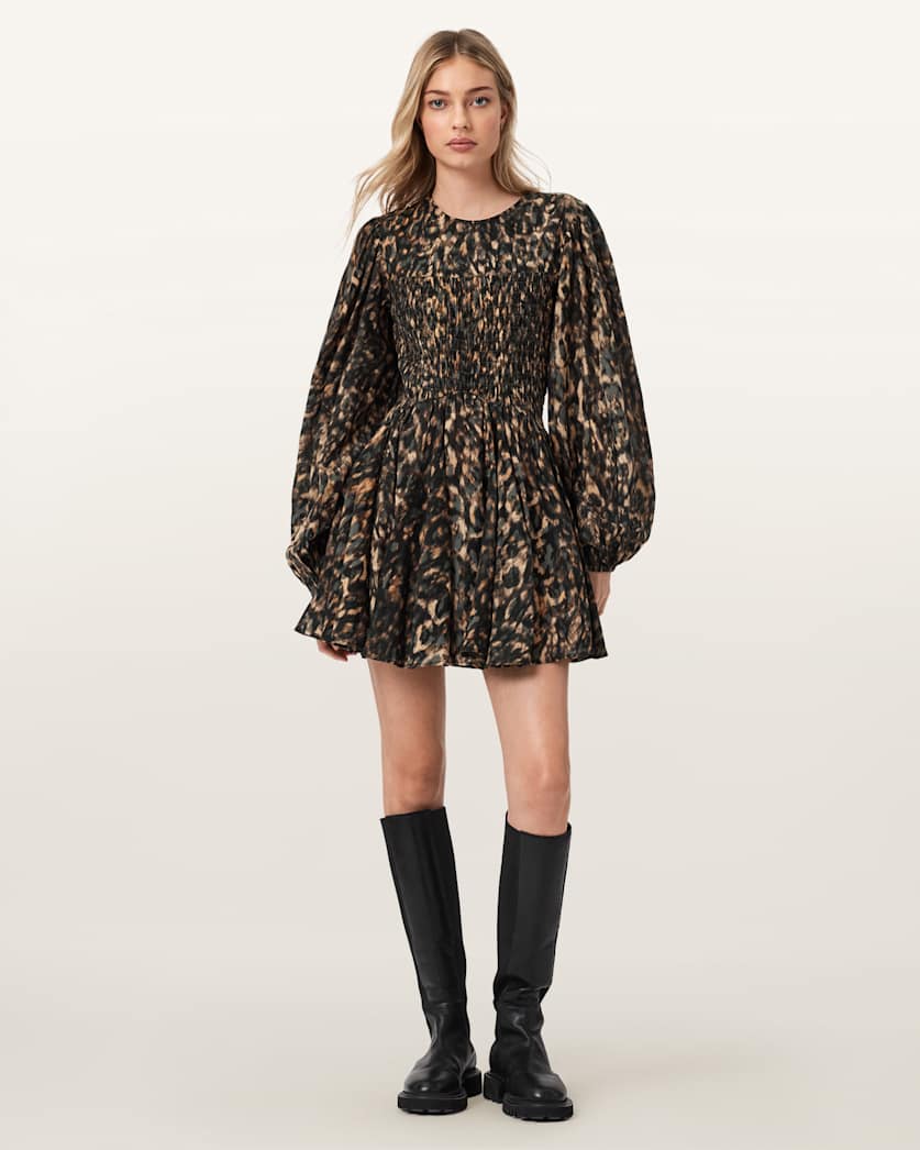 asos rose gold dress Springfield Mini Dress - Black/Gold
