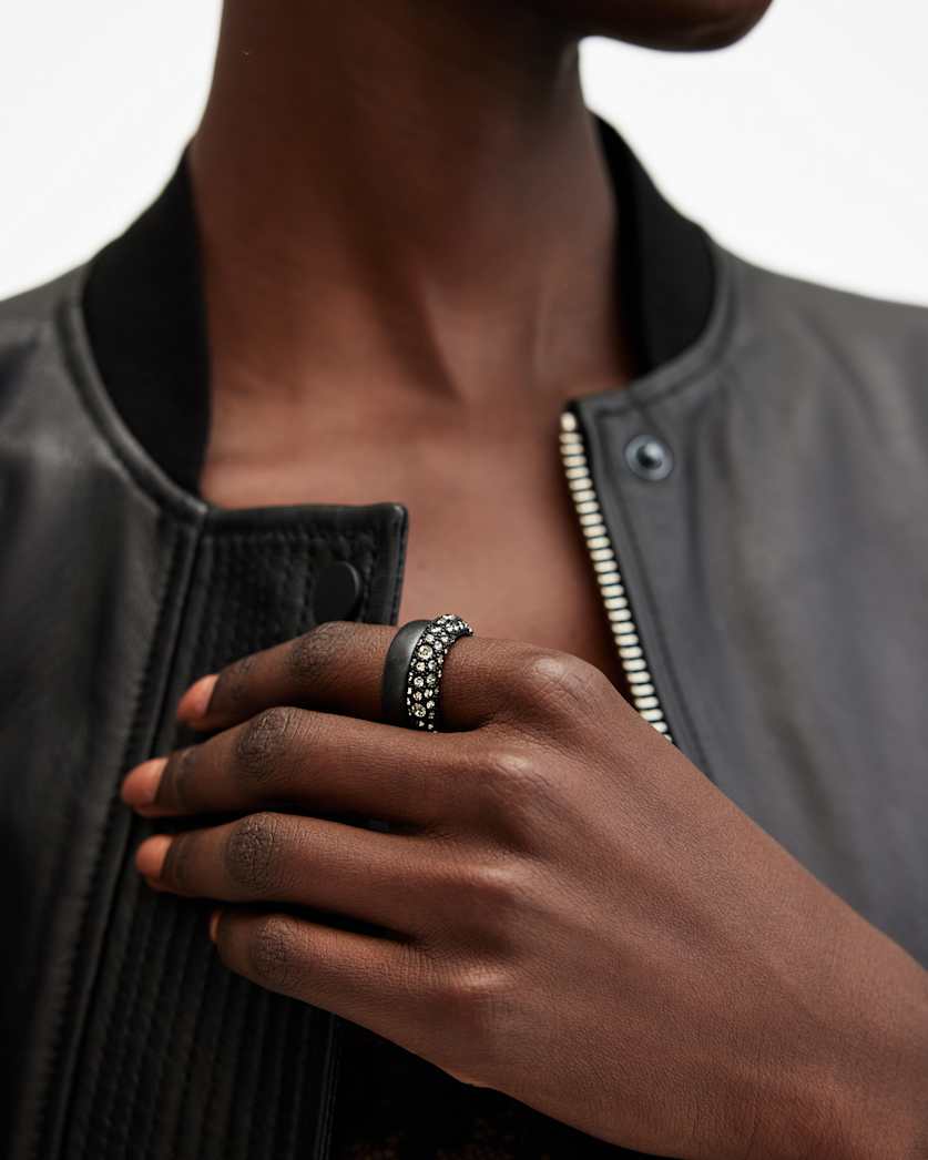 Celeste Chunky Silver Tone Ring Set