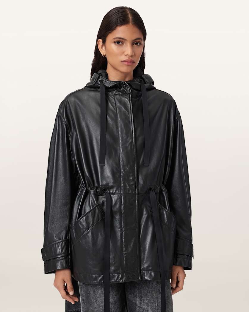 Kelsea Relaxed Fit Leather Jacket