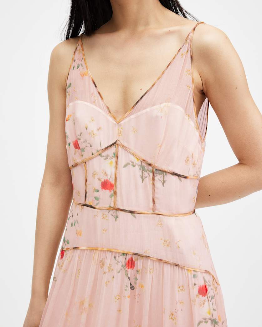 Saffron Kora Floral Print Midi Dress