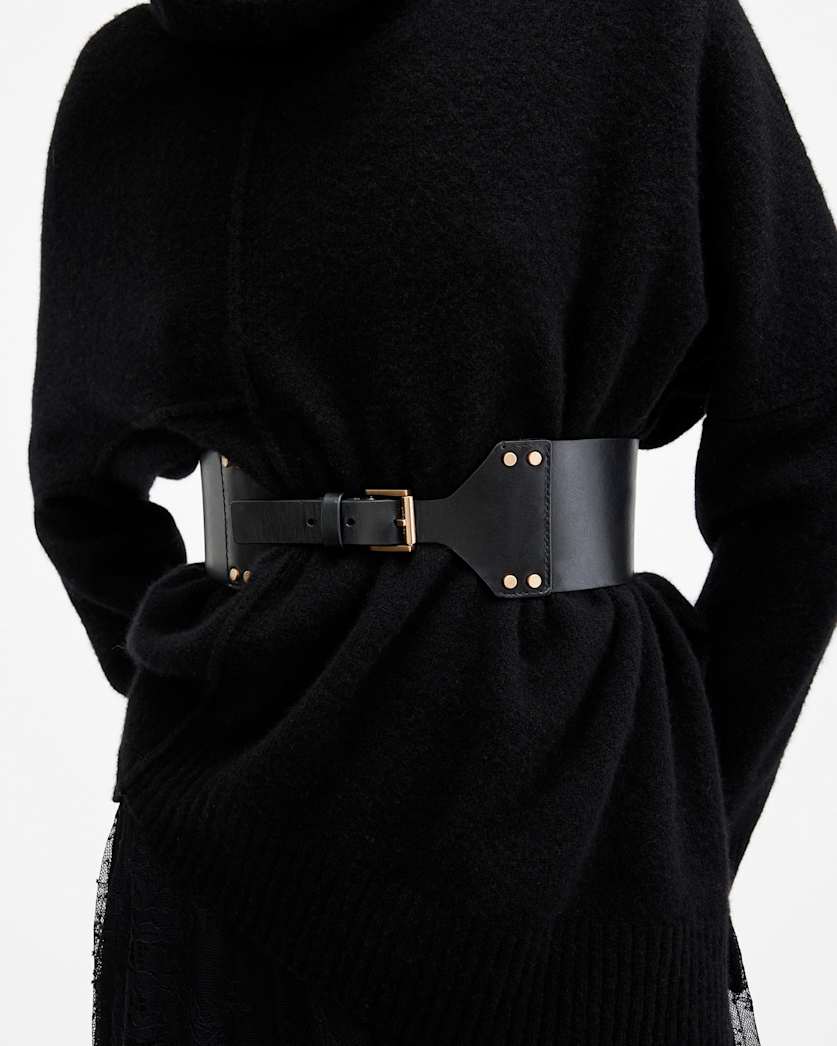 Eden Studded Leather Waist Belt