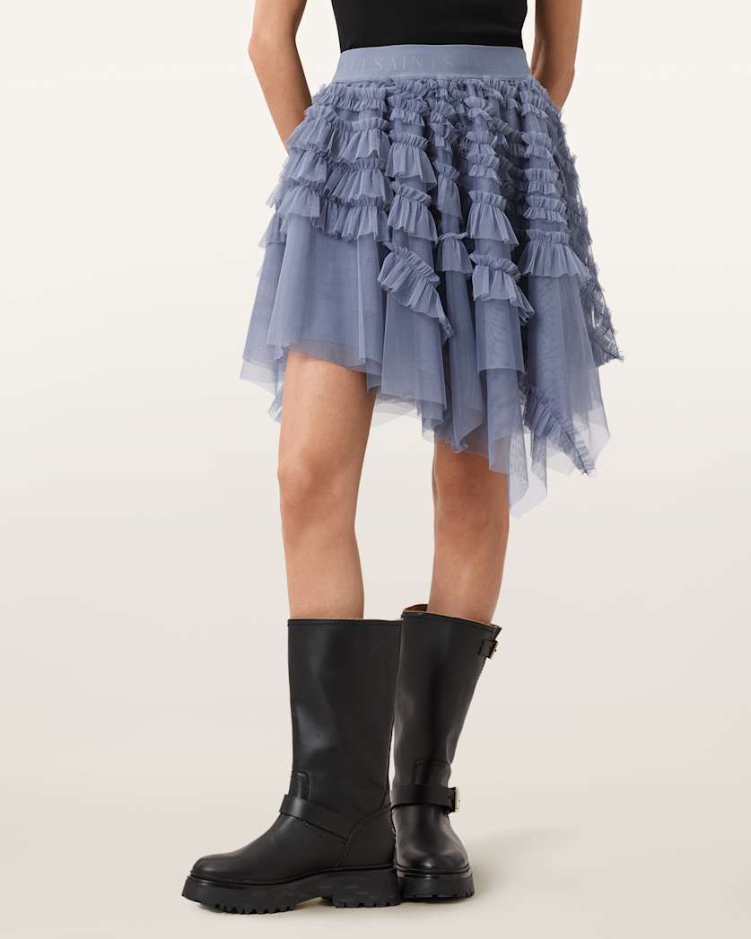 Jayde Ruffled Tulle Mini Skirt