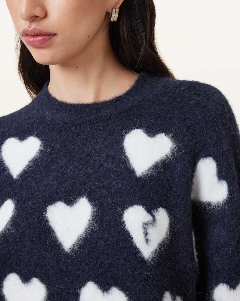 Amora Love Heart Jacquard Sweater